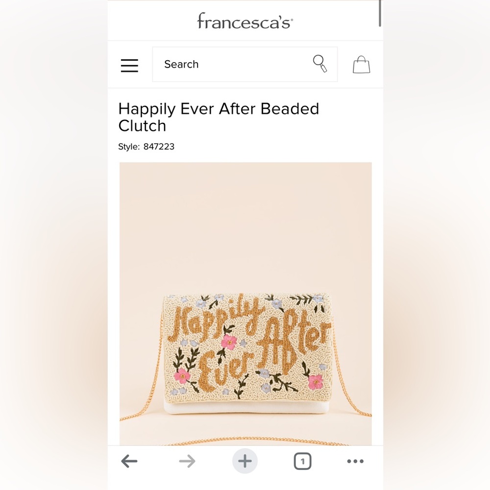 Happily Ever After beaded clutch - Francesca’s